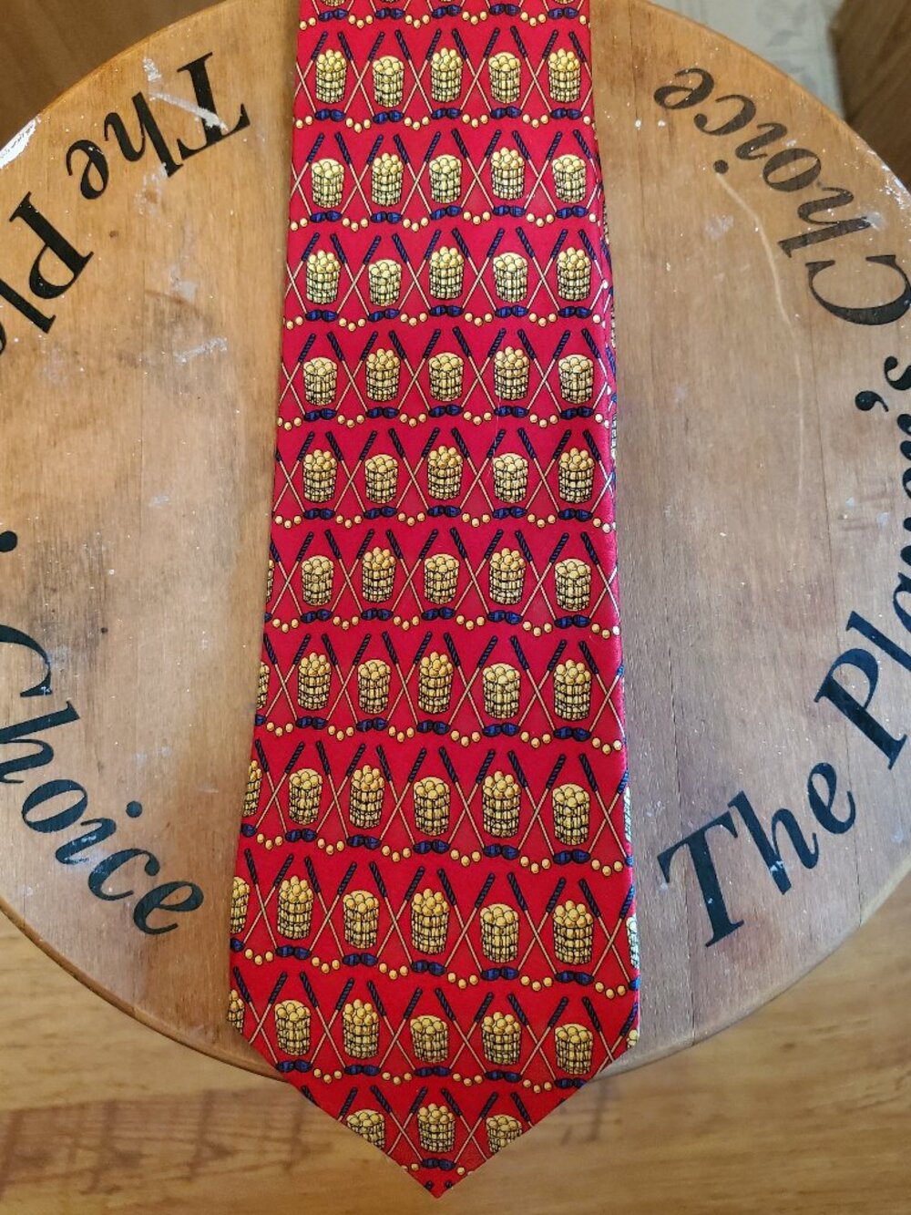 100% silk vintage tie golf ball